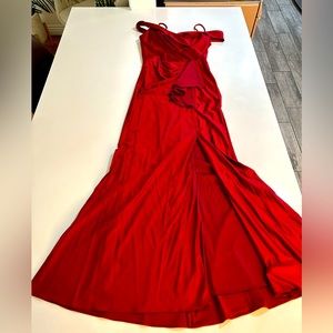 Burgundy bridesmaid formal dress